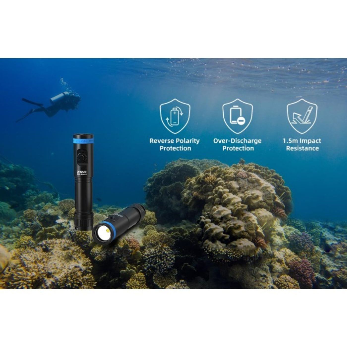 Xtar D20 1200 Lumen Compact Diving Flashlight