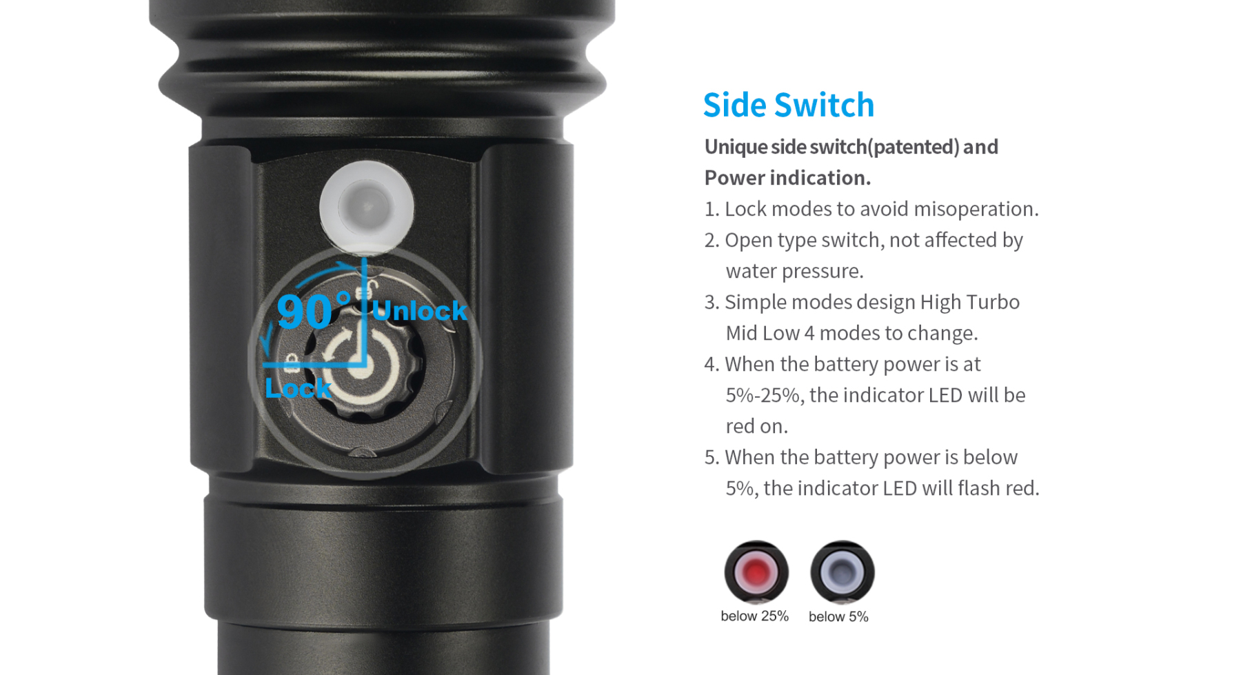 Xtar Whale D26W Diving Flashlight 1000 Lumens