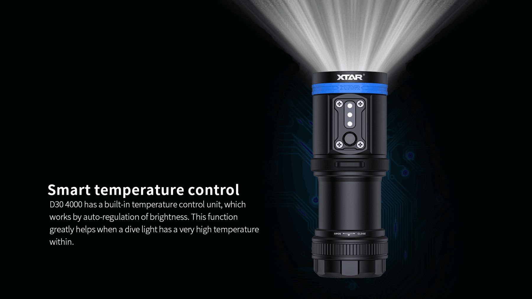 XTAR D30 4000 Lumens Diving Flashlight