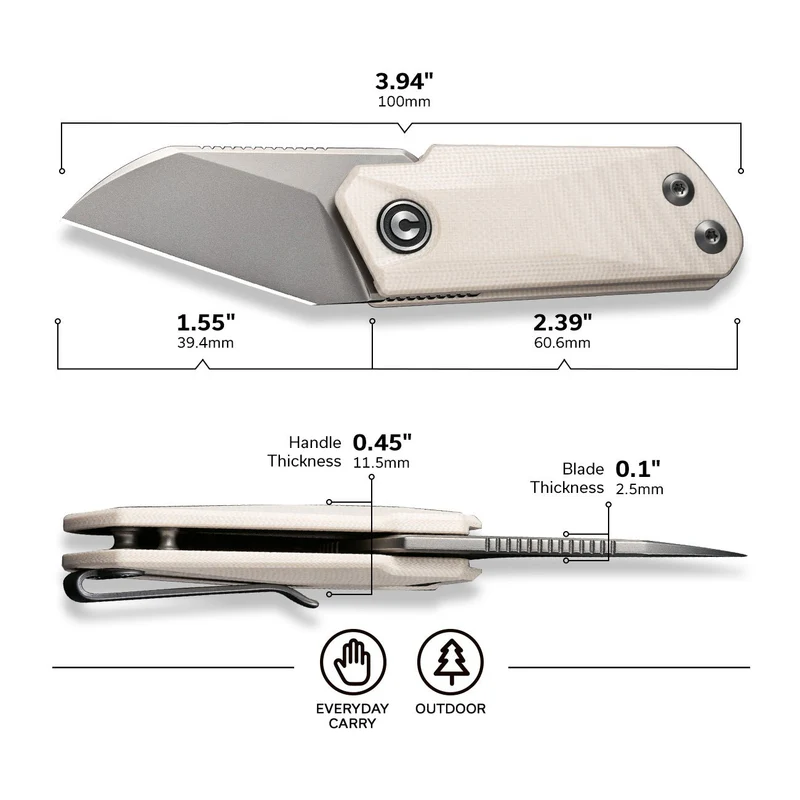 CIVIVI Ki-V Slip Joint G10 Handle C2108C