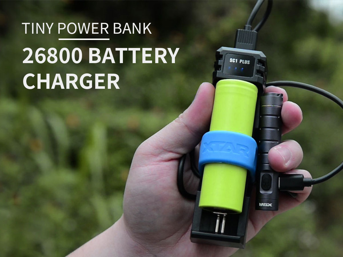 XTAR SC1 PLUS Tiny Power Bank & Li-ion Battery Charger