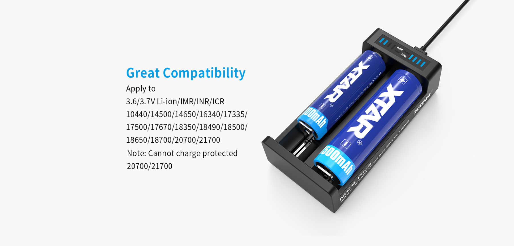 Xtar MC2 Plus USB Battery Charger