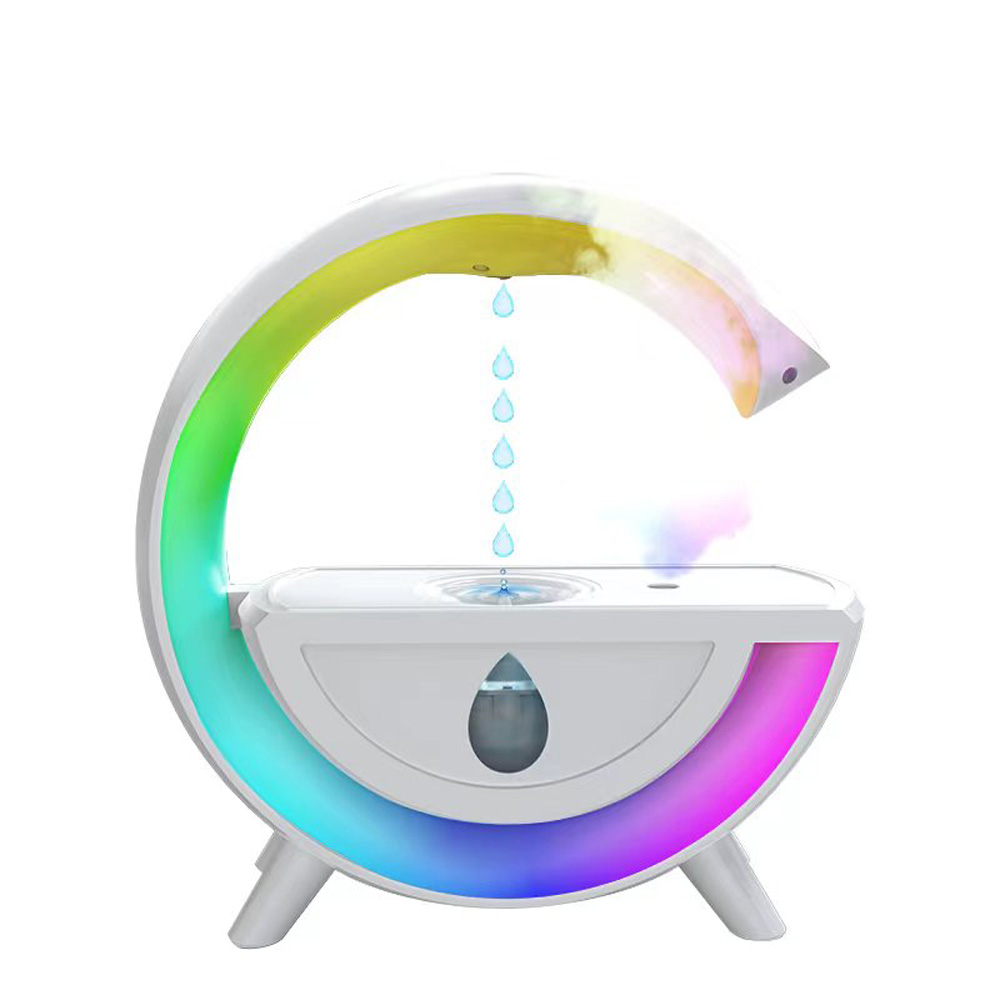新款水滴倒流反重力加湿器USB大G氛围灯光超声波大雾量加湿防干烧