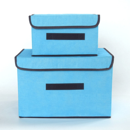 布艺衣服防尘收纳盒杂物玩具储物可折叠衣柜整理收纳箱大号带盖