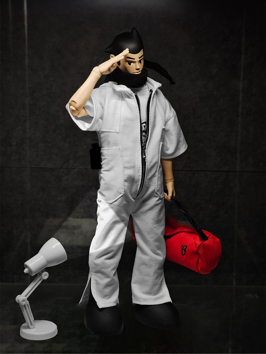 GOON Original 1/6 Trendy Fashion White Jumpsuit Male Soldier Adam Futuristic Astronauts Movable Doll