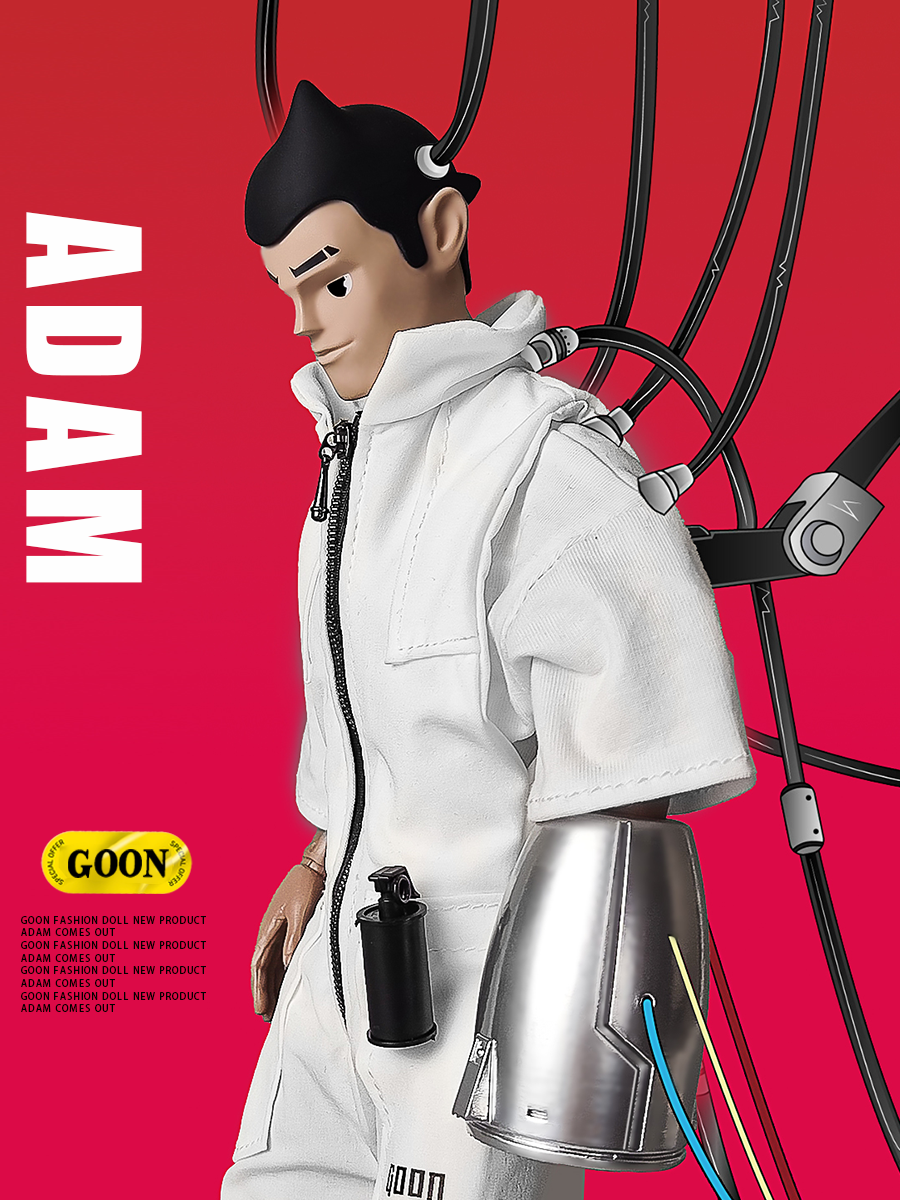 GOON Original 1/6 Trendy Fashion White Jumpsuit Male Soldier Adam Futuristic Astronauts Movable Doll