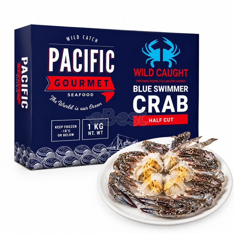 Blue Swimmer Crab 1/2 Cut. 16/20 L RC Tunisia-eBest