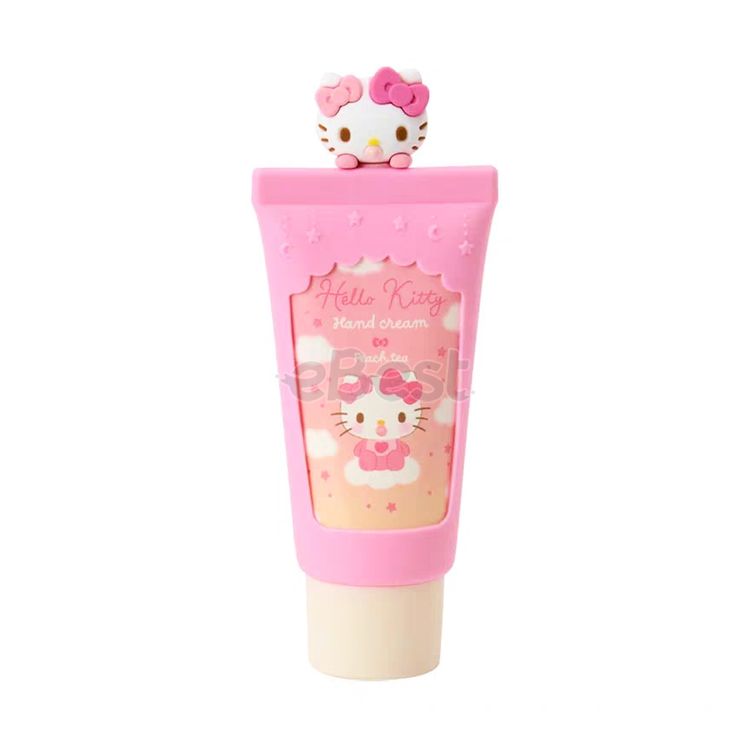 SANRIO Hello Kitty Shaped Moisturizing Hand Cream, Peach Tea Scent, 30g-eBest