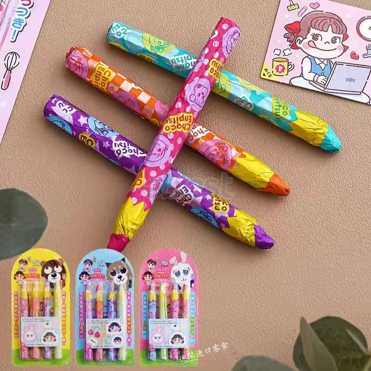Fujiya Sanrio pencil-shaped chocolates, 27g each, 4 pieces (random design sent).-eBest