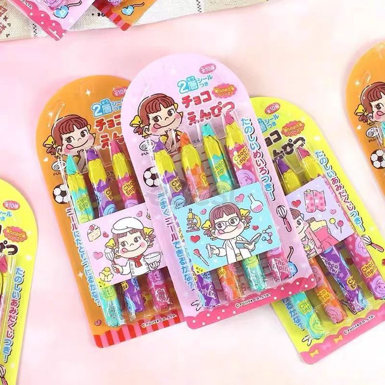 Fujiya Sanrio pencil-shaped chocolates, 27g each, 4 pieces (random design sent).-eBest