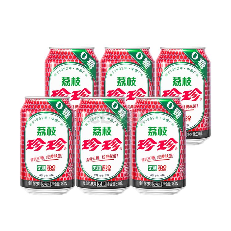 Zhenzhen Sugar Free Lychee Soda 6pc 330ml