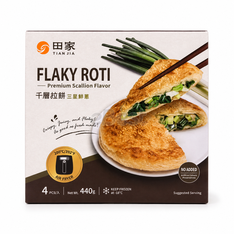 Tian Jia Flaky Roti Premium Scallion Flavor 440g-eBest