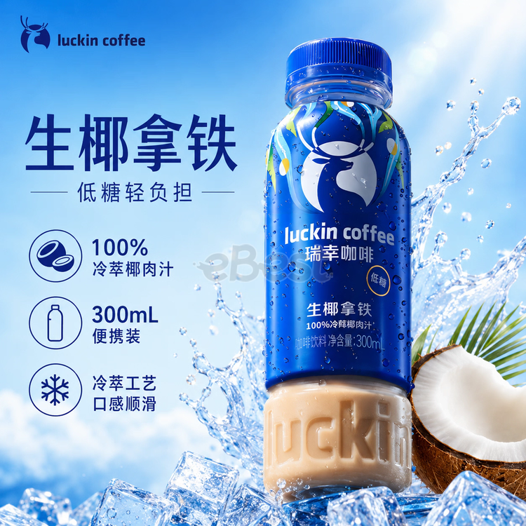 Luckin Coffee Coconut Latte Coffee Drink 300ml-eBest