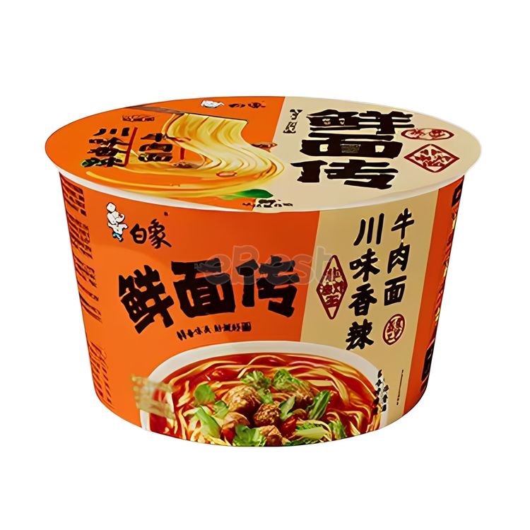 Baixiang Fresh Noodles Legend - Sichuan Spicy Beef Flavor Cup Noodles, 125.8g