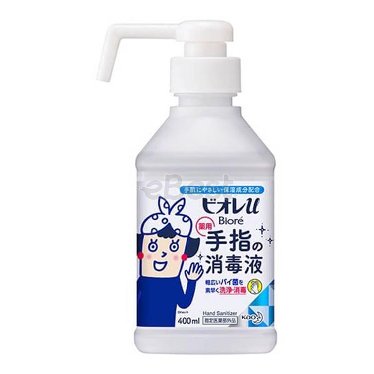 Kao Biore Alcohol-Based Hand Sanitizer & Moisturizing Spray (Pump Dispenser) 400ml-eBest