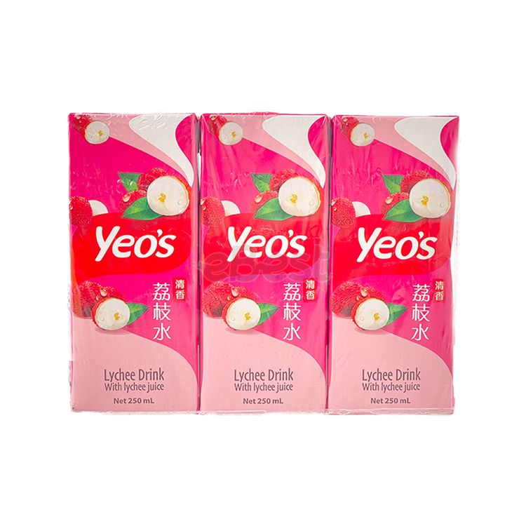 Yeo Lychee Flavoured Drink 250ml6pc