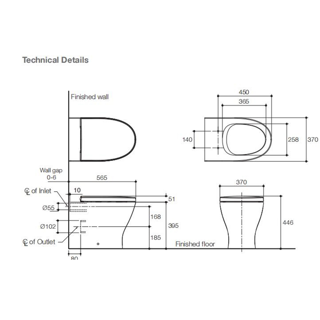 Kohler Reach Up Wall faced Pan