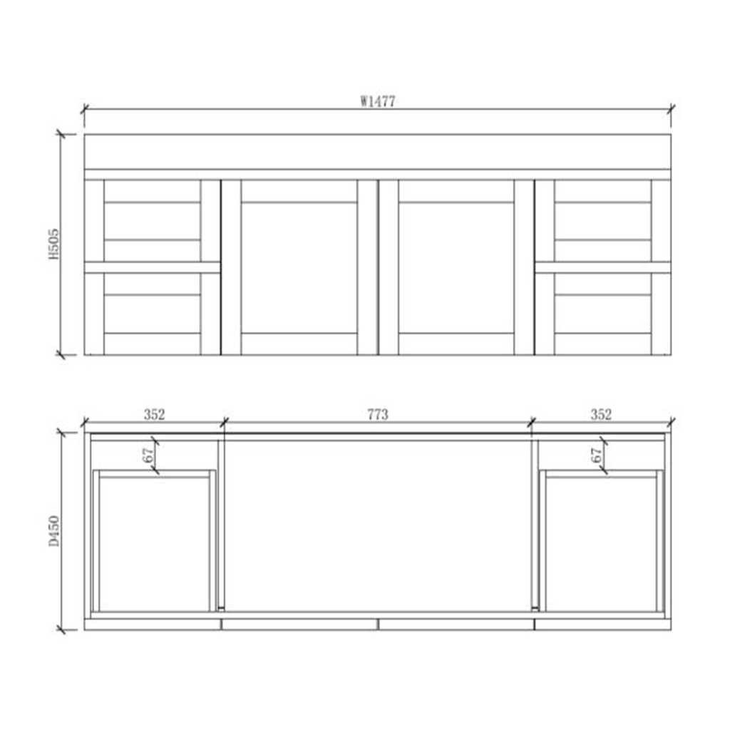Hawaii Matte White Vanity