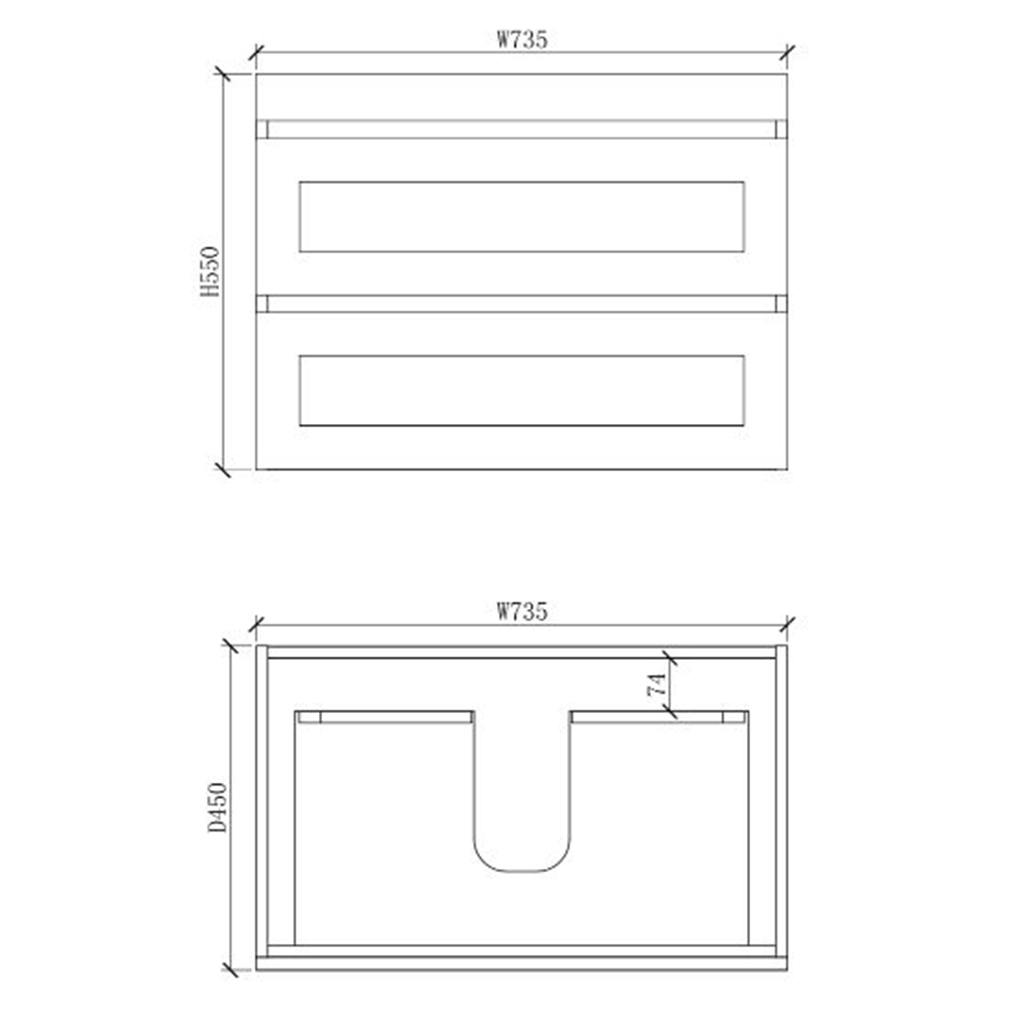 Hawaii Matte White Vanity