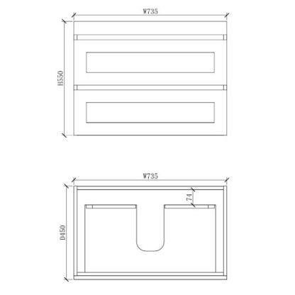 Hawaii Matte White Vanity