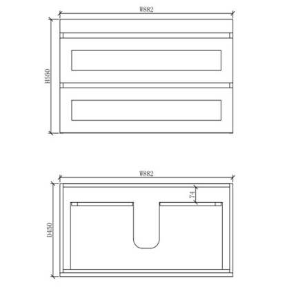 Hawaii Matte White Vanity