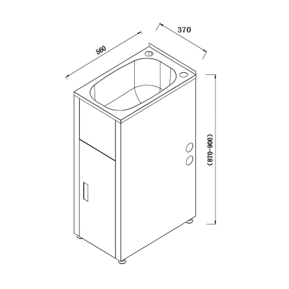 Traditionell 30 liter compact laundry tub and cabinet