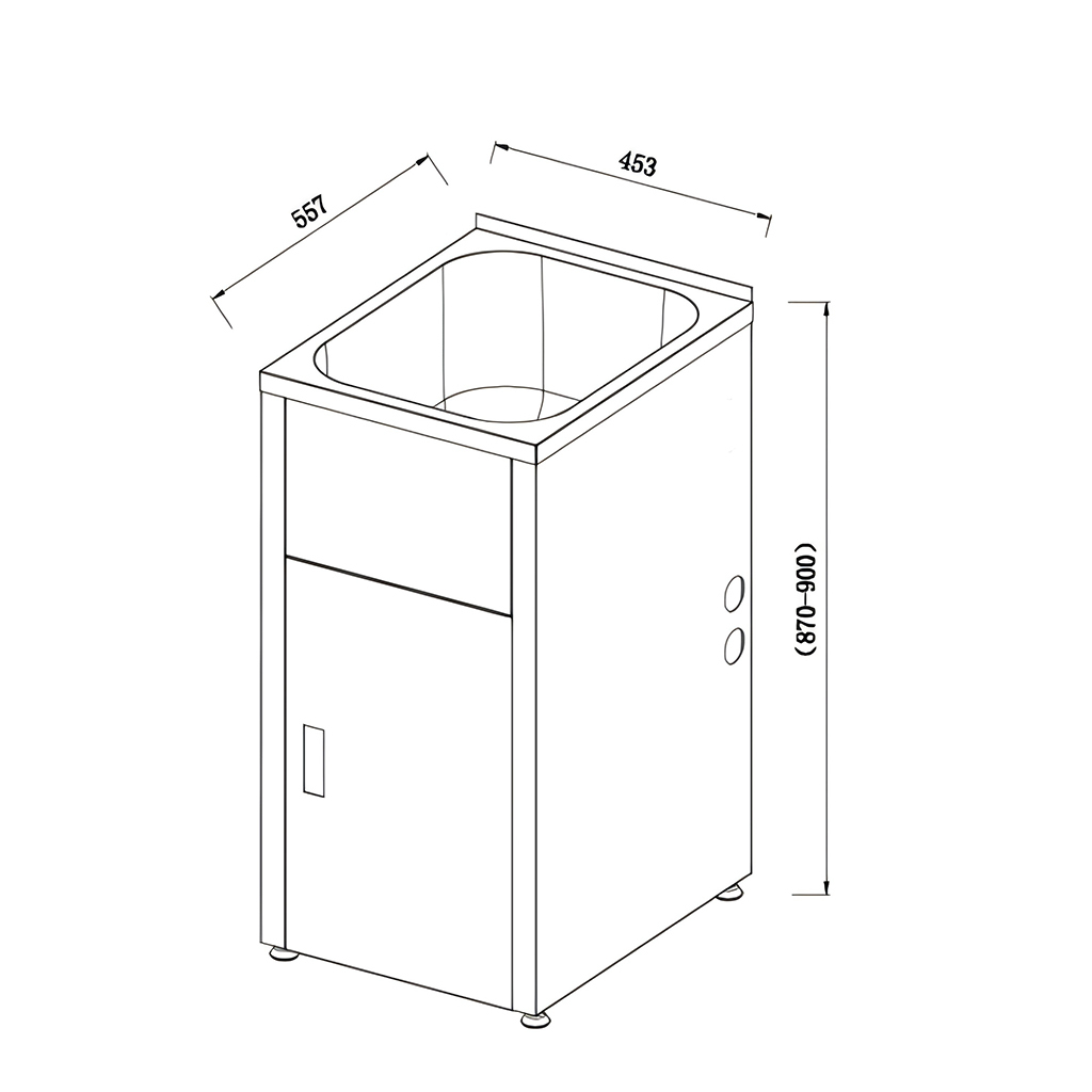 Traditionell 35 liter compact laundry tub and cabinet