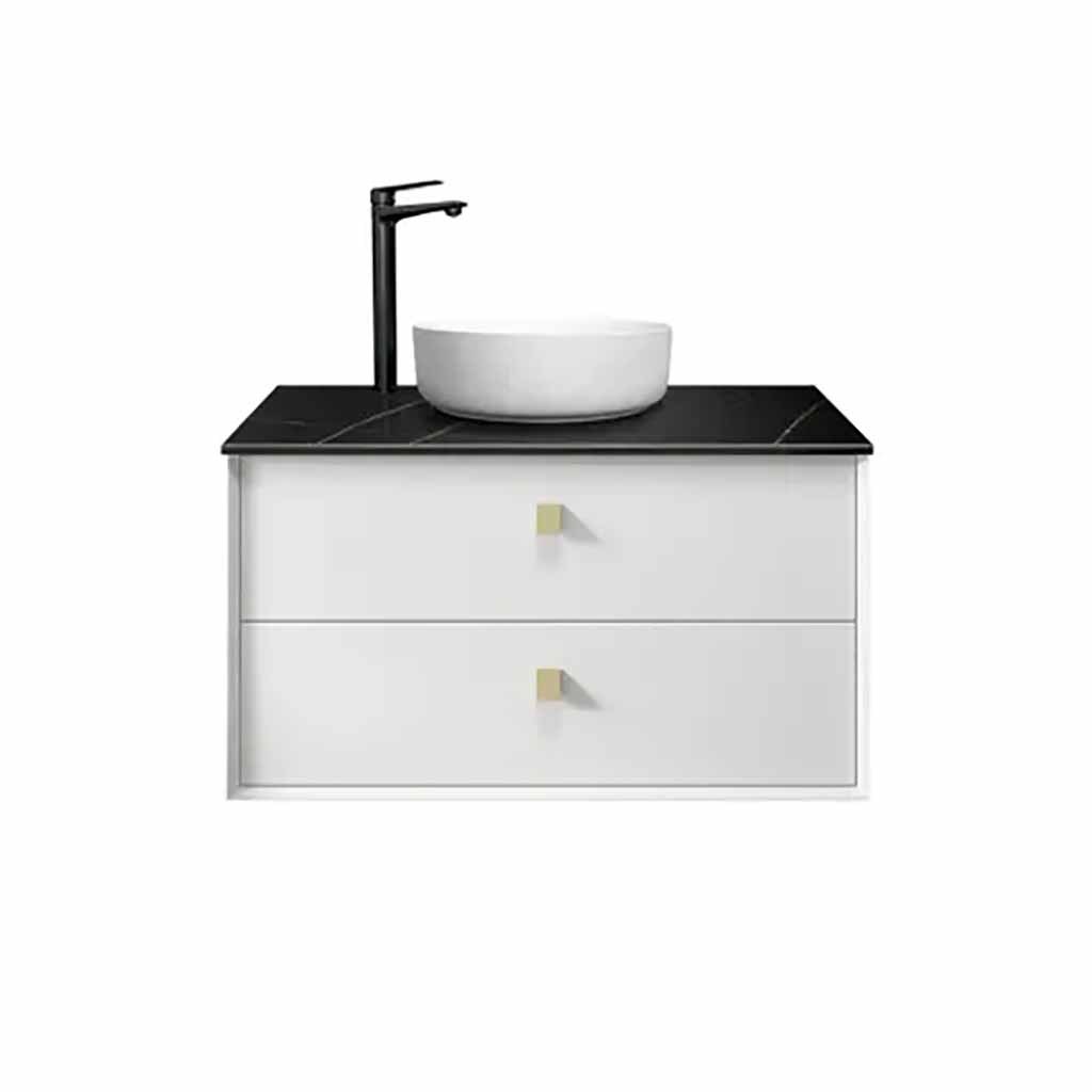 BOSTON MATTE WHITE 900X460X550 WALL HUNG VANITY ULTRA DELUX STONE TOP Options
