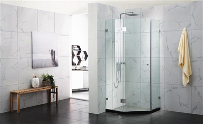 SS Diamond Frameless Showerscreen