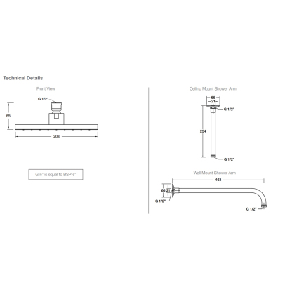 RainCan Square Shower Head