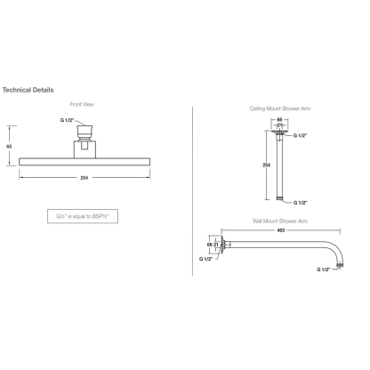 RainCan Square Shower Head