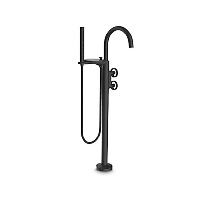 Components Floor Mount Bath Filler with Hand Shower + Bracket