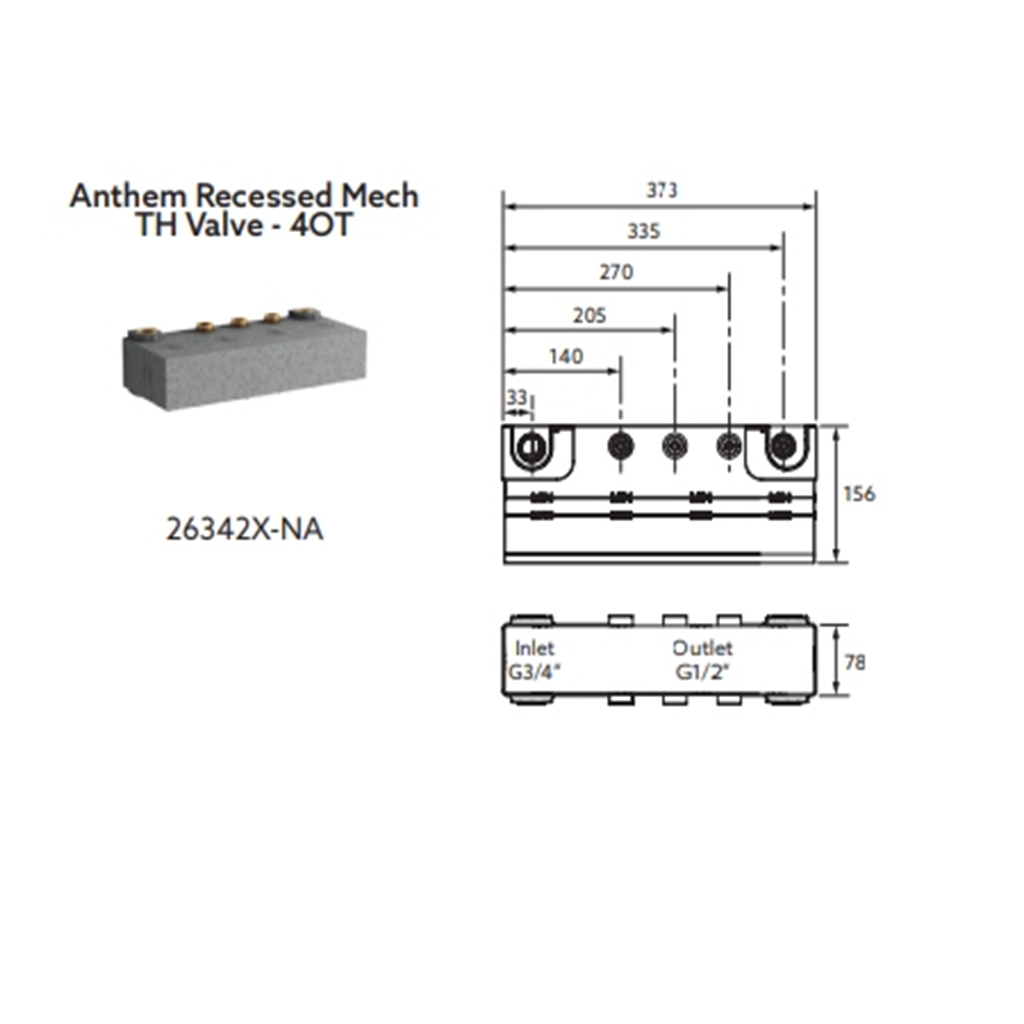 Anthem Recessed Mechanical Thermostatic Valve