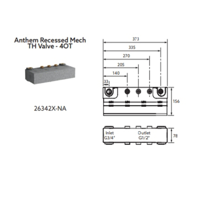Anthem Recessed Mechanical Thermostatic Valve