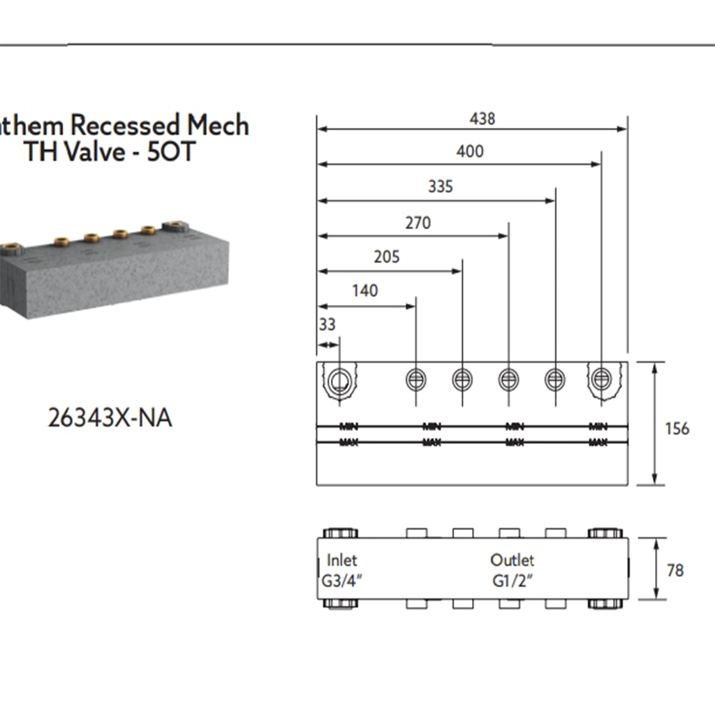 Anthem Recessed Mechanical Thermostatic Valve