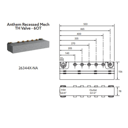 Anthem Recessed Mechanical Thermostatic Valve
