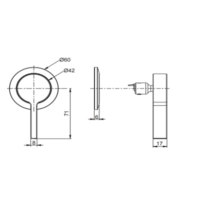Components Wall Mount Single Handle - Lever Trim (excluding valve)