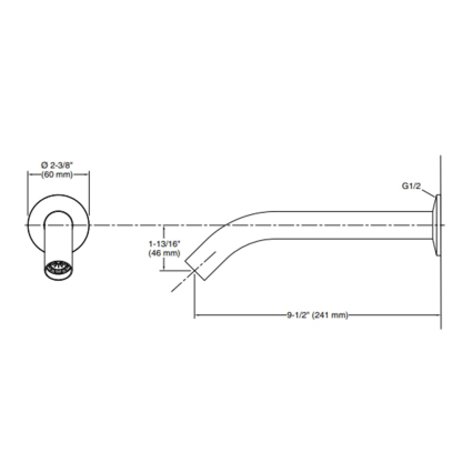 Components Wall Mount Bath Spout