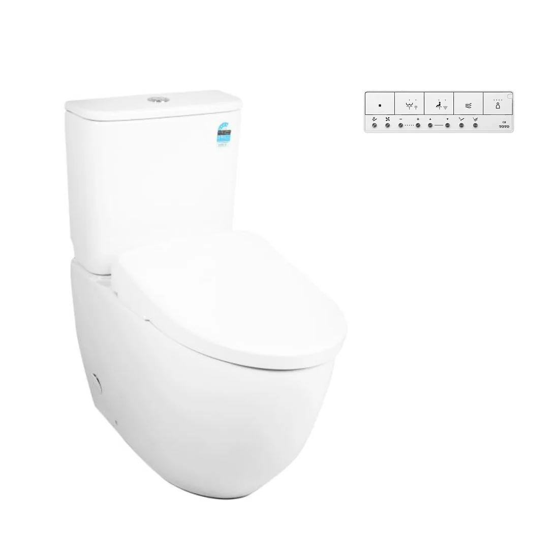 TOTO S7 WASHLET W/ REMOTE CONTROL AND AUTOLID BTW TOILET SUITE PACKAGE ELONGATED GLOSS WHITE