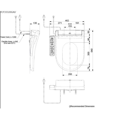 TOTO HAYON WALL FACED TOILET with S2 Washlet