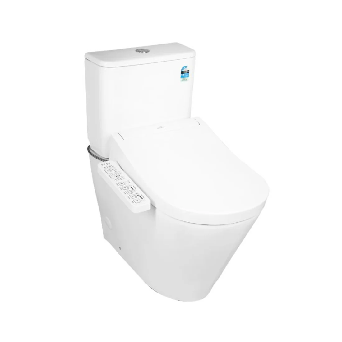 TOTO S2 WASHLET W/ SIDE CONTROL AND B&H DARA BTW TOILET SUITE PACKAGE D-SHAPE GLOSS WHITE