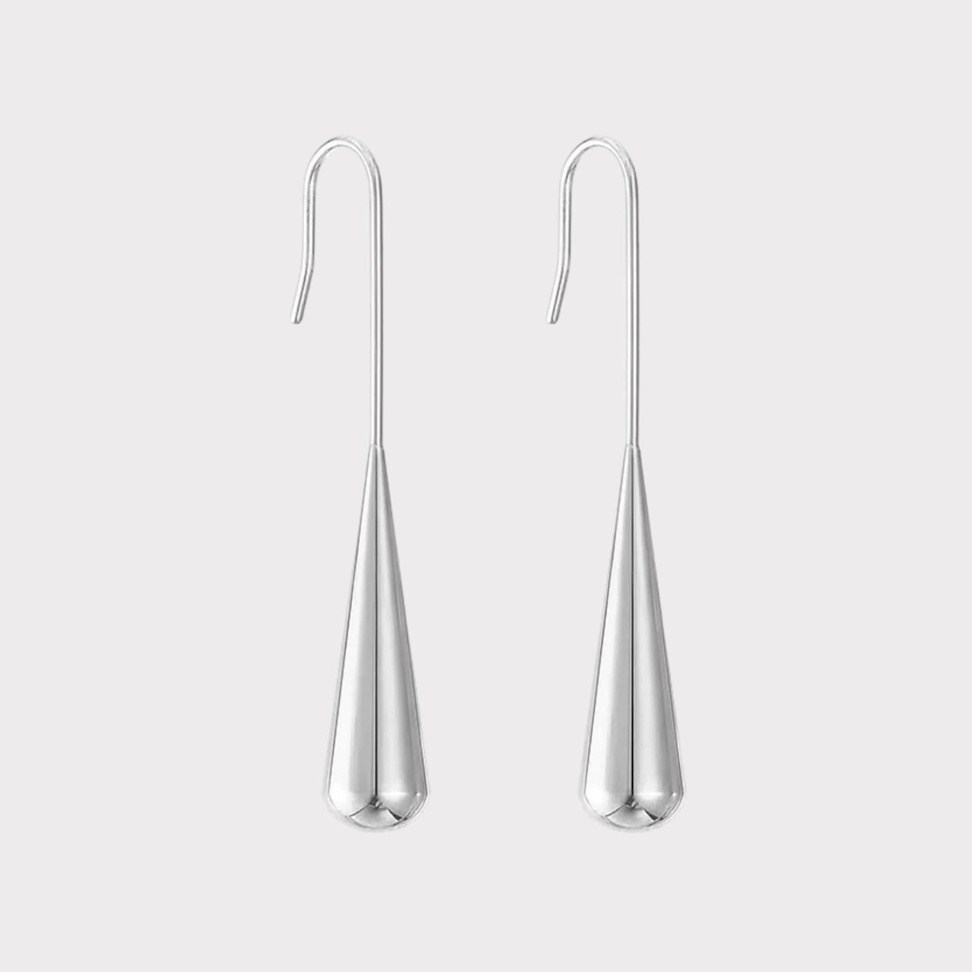 Ethereal Silver Droplet Earrings