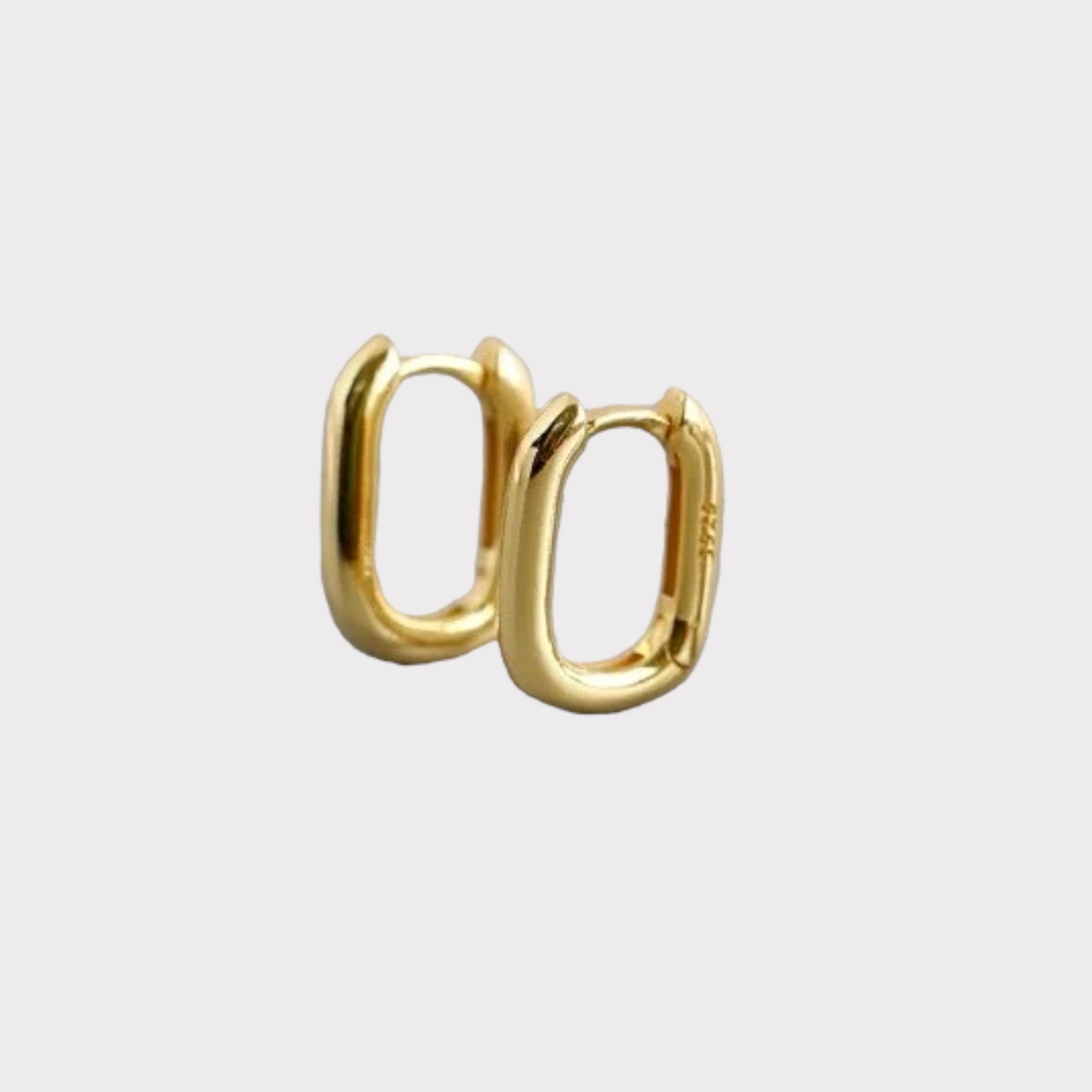 Ethos Oval Gold Earrings