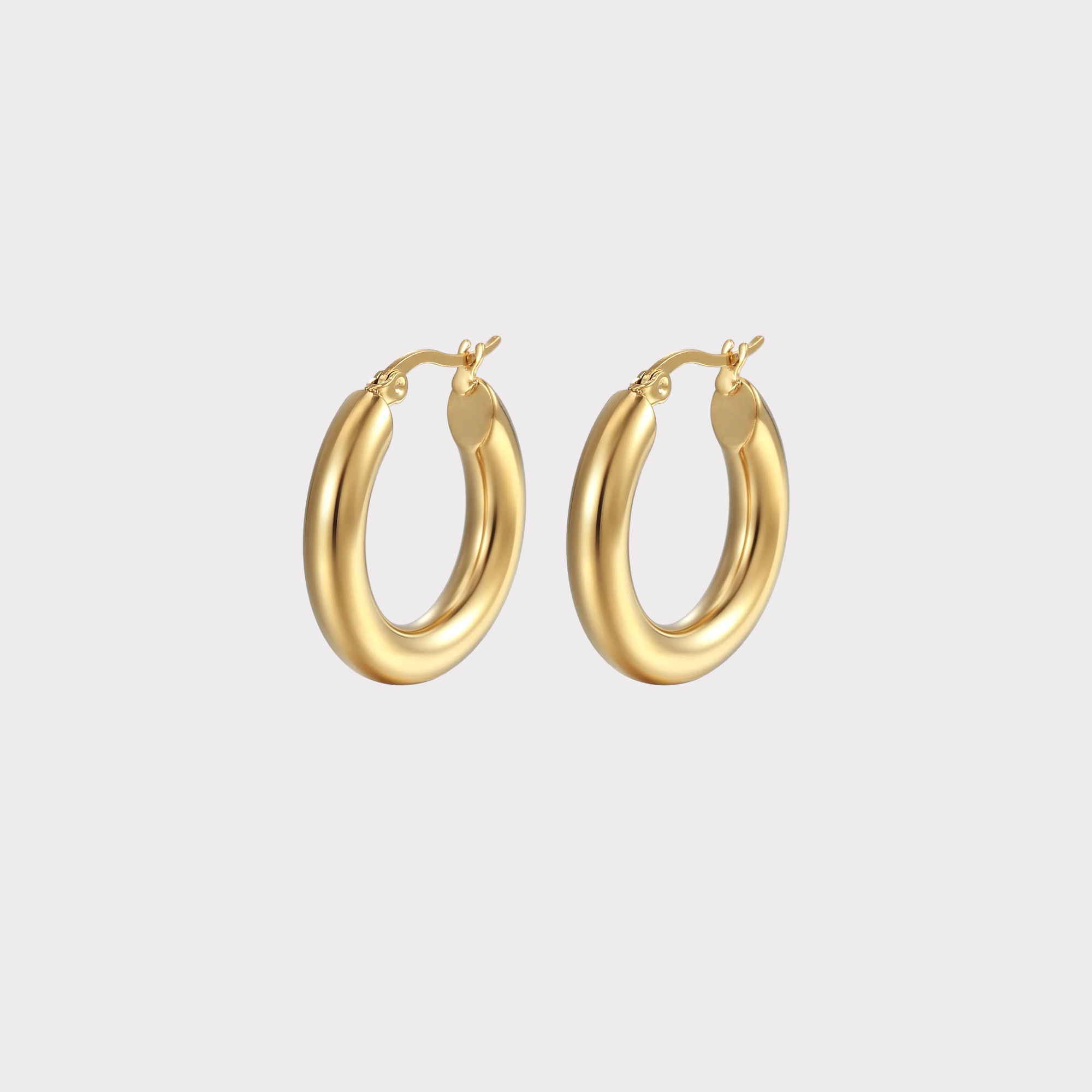 Luna Chunky Gold Hoop Earrings 