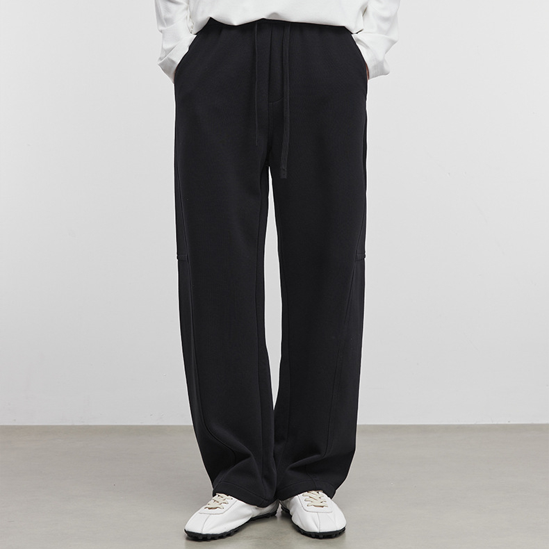 素律闊腿休閒褲子男春秋季2025新款寬鬆直筒彎刀長褲潮牌