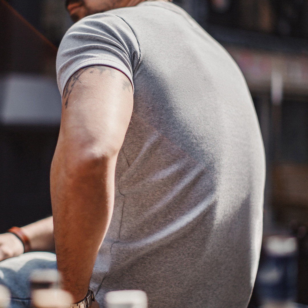 美式健身正肩收袖口短袖體能修身訓練服T恤打底衫男春夏