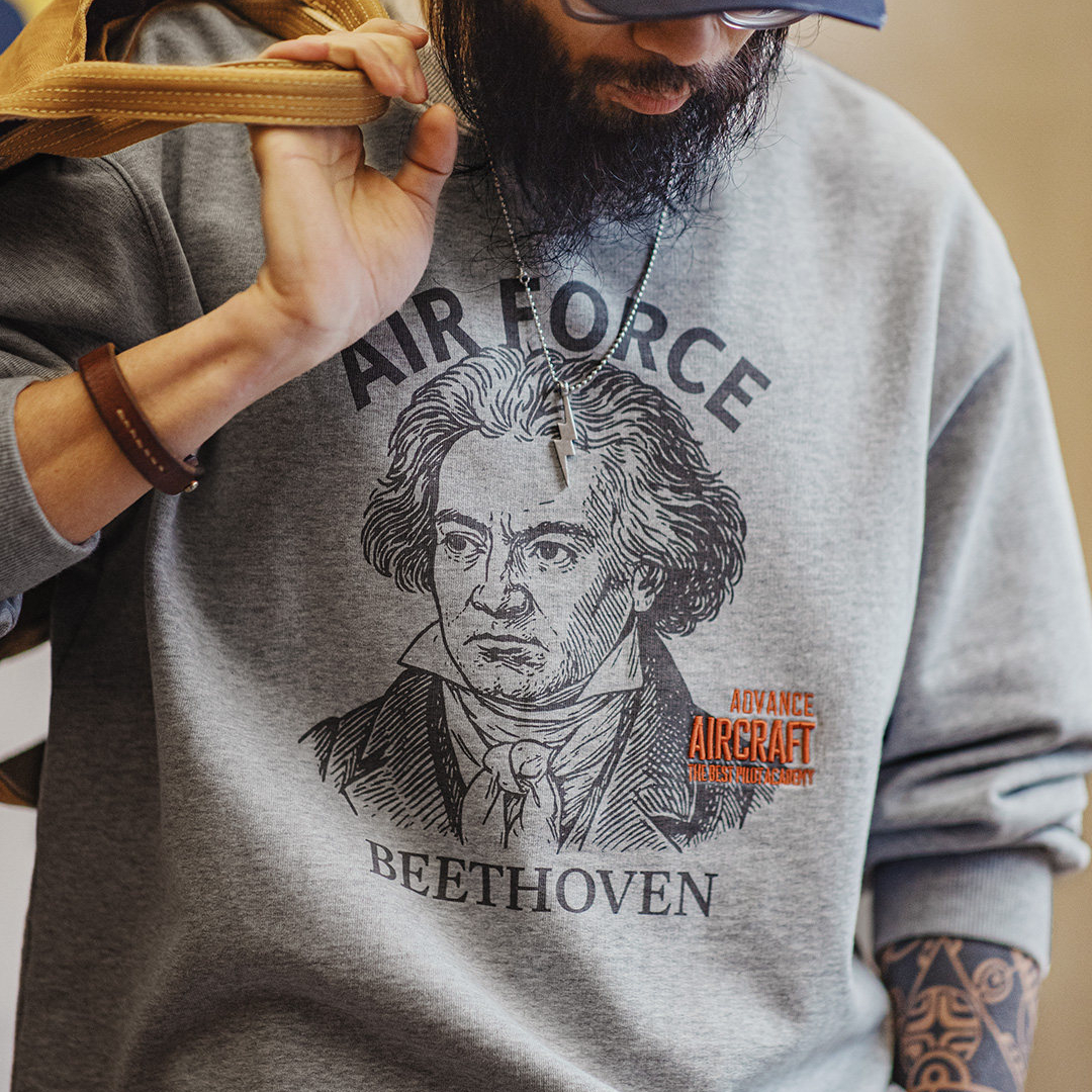 美式灰色卷邊全純棉衛衣寬鬆套頭印花刺繡長袖T恤男款春