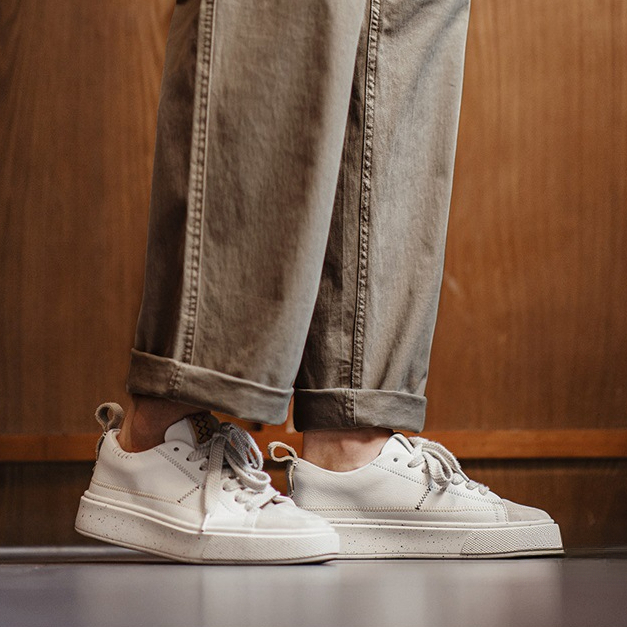 2024新款板鞋夏季男款設計感小眾休閒運動潮鞋百搭厚底小白鞋