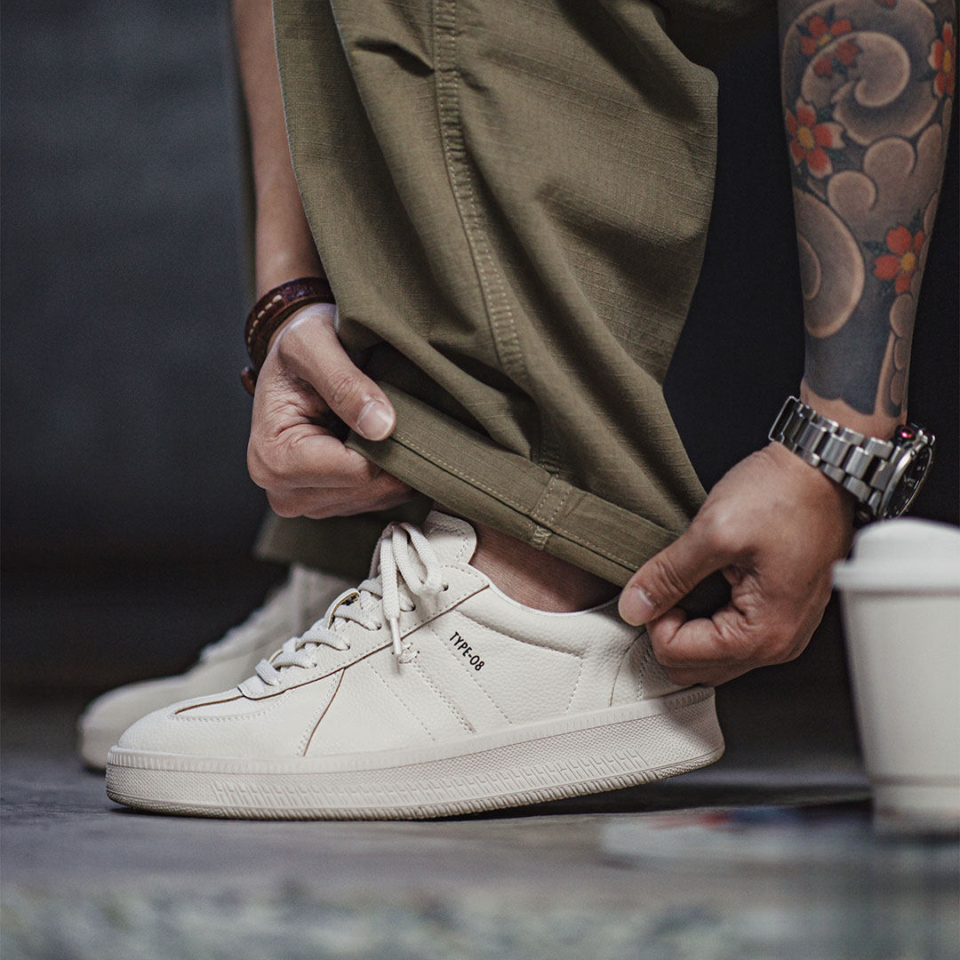 2026春季新款百搭經典小白鞋厚底德訓鞋男款潮流復古休閒板鞋