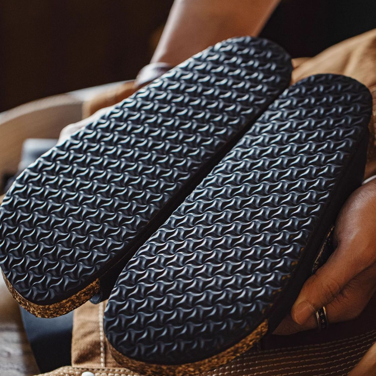 復古軟木拖鞋子男士2025夏季新款外穿魔術貼休閒小眾一字涼拖